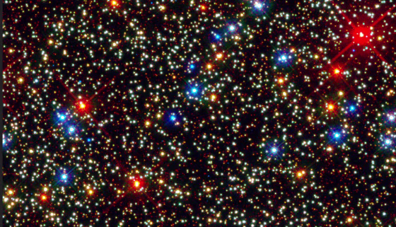 The tiny blue stars shown in the globular cluster of Omega Centauri can't be seen in distant galaxies, but new findings show they dominate in early ellipticals.