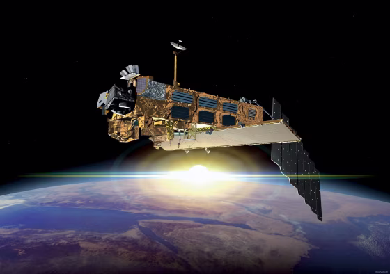 An artist's impression of the European Space Agency's huge Envisat Earth-observing satellite. It stopped communicating with Earth in April and was declared dead on Wednesday.
