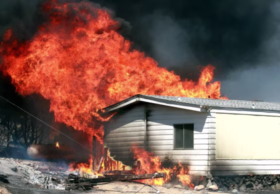 Image: Fire near Gardnerville, Nev.