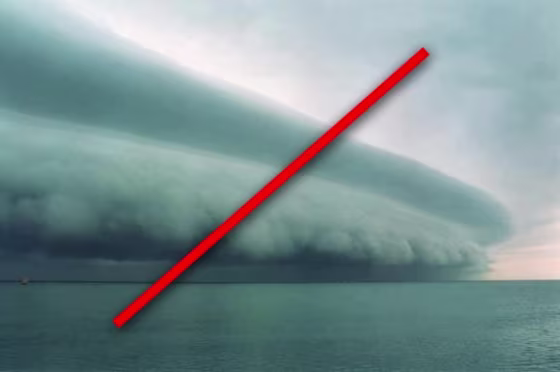 Meteorologists say this image, which is making the rounds again, is Photoshopped.
