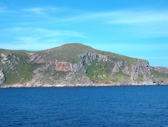 The island of Favignana near Sicily, where remains of early Mediterranean settlers were found in a cave called Grotta d'Oriente.
