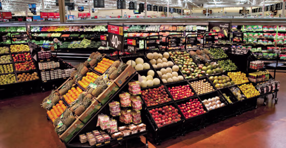 The Walmart produce section rivals many high-end grocery stores.