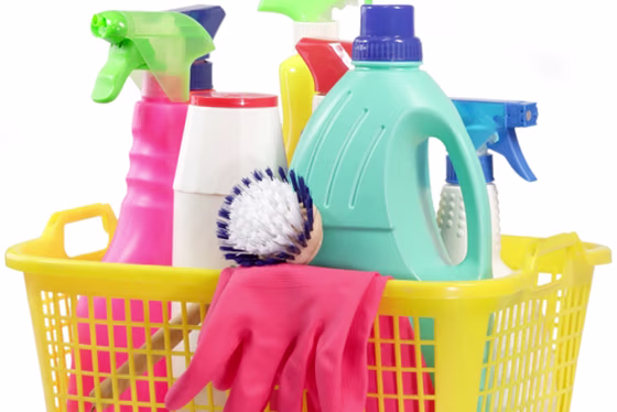 Image: Cleaning supply bottles