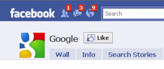 Image: Screenshot of Google account on Facebook