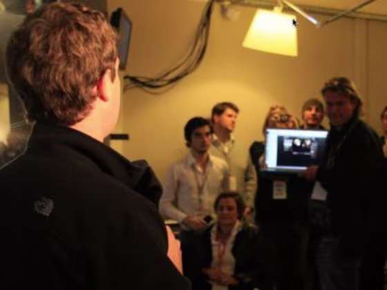 Facebook founder Mark Zuckerberg faces a room full of people. Since Facebook launched, the company has faced one privacy flap after another.