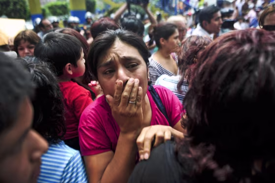 Image: Relatives of patients of the \"Christ is Love\" rehabilitation center