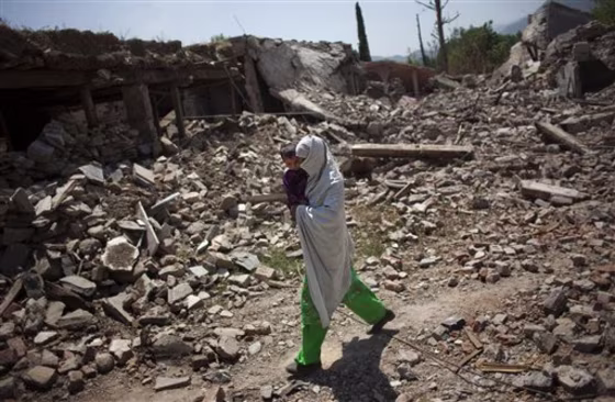 Pakistan Bombed Village