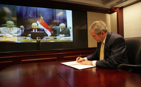 U.S.-Iraq Declaration of Principles for Friendship and Cooperation Signing