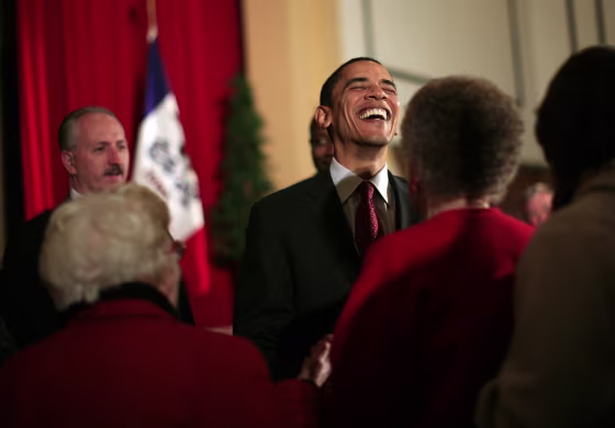 Barack Obama Campaigns In Iowa Ahead Of Caucuses