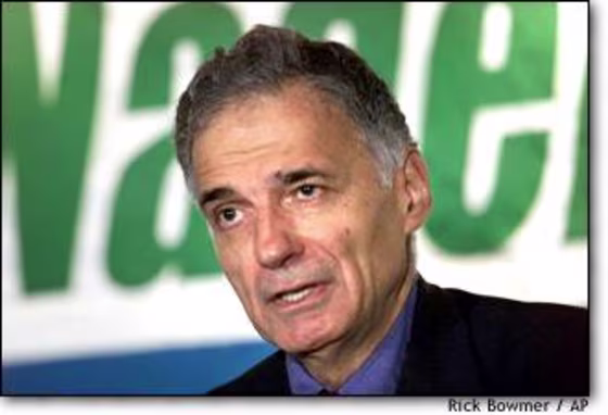 Ralph Nader criticized a federal plan to ban hemp foods during a news conference in September 2000.