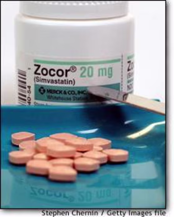 Studies have shown that statins, like Zocor pictured here, may cut the production of a protein that leads to the waxy deposits that clog the brains of Alzheimer’s patients.