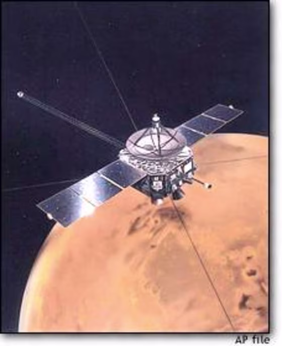 An artist's illustration shows the Japanese Mars probe known as Nozomi ("Hope"). The spacecraft went off-course after its launch five years ago.