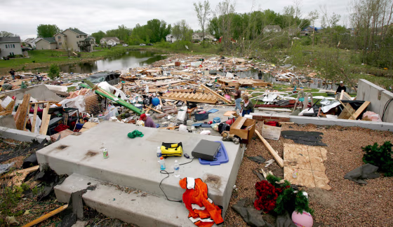Image: house destroyed by tornado