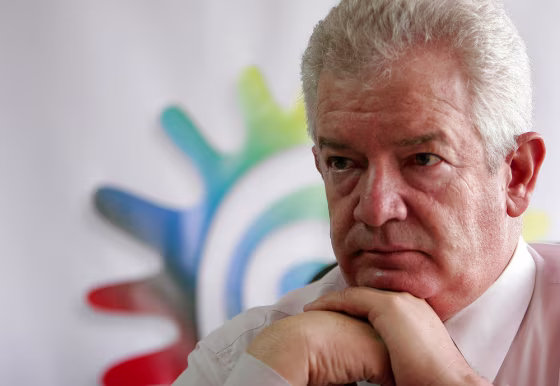 Image: Colombia congressman Mario Uribe attending an interview in Bogota