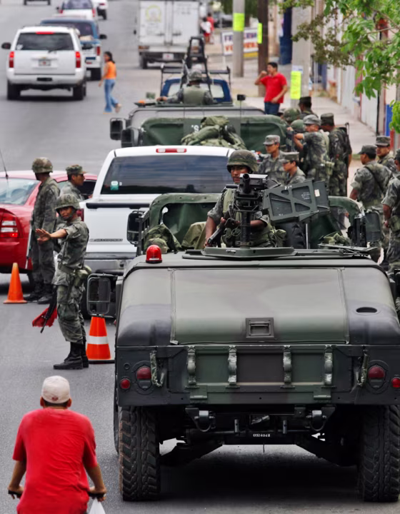 Image: checkpoint in Culiacan, Sinaloa state