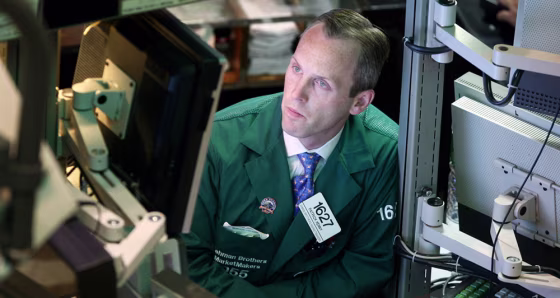 Image: Patrick Kenny, a specialist with Lehman Brothers MarketMakers