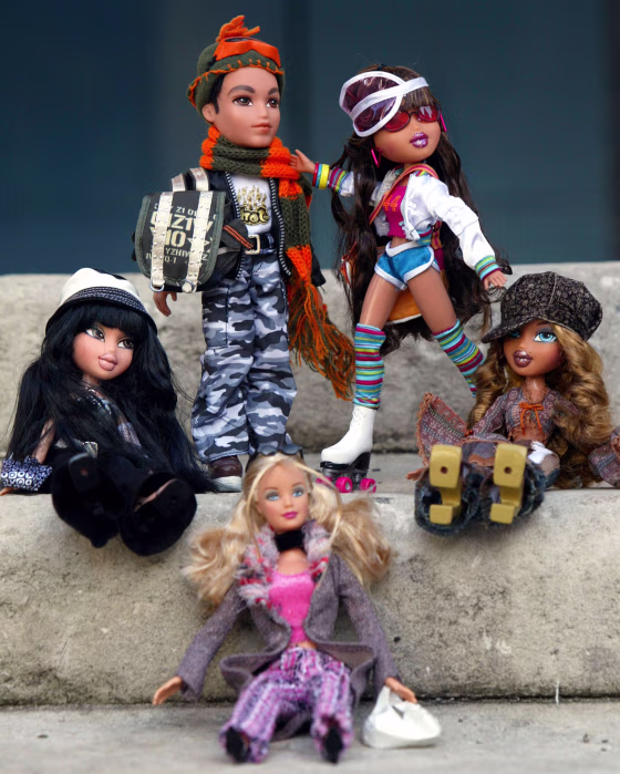 Image: Mattel Barbie Doll and MGA's Bratz Doll on display in London