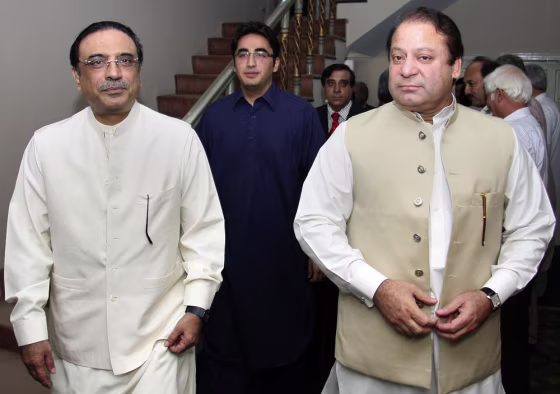Image: Asif Ali Zardari, Bilawal Bhutto Zardari, Nawaz Sharif