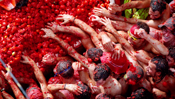 Image: Tomatina tomato fight