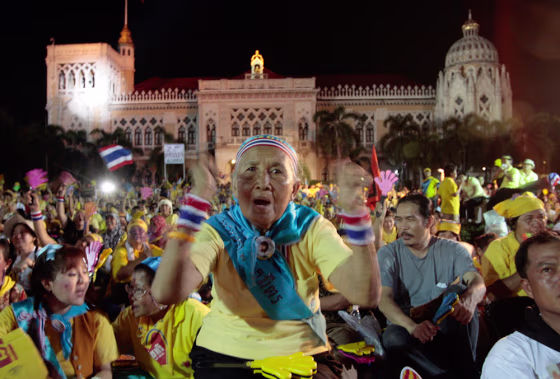 Image: Protesters at the Government House