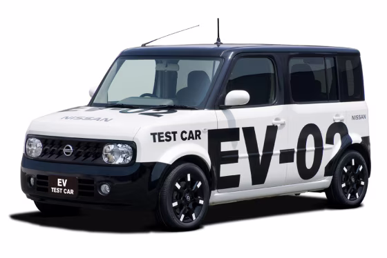 Nissan is testing a new electric motor powered by lithium-ion batteries in this boxy small car called the Cube.