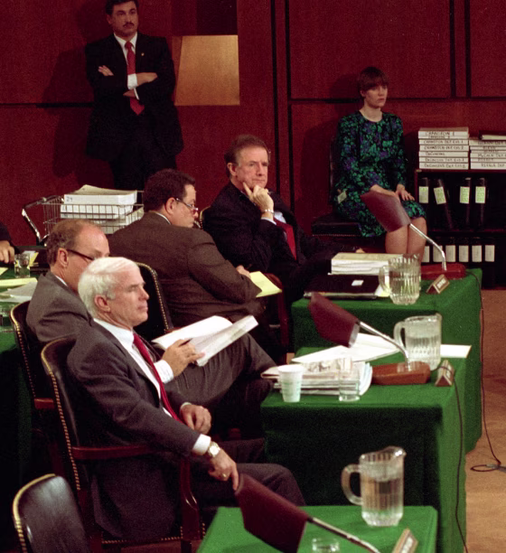 Image: John Mccain at a Senate Ethics Committee