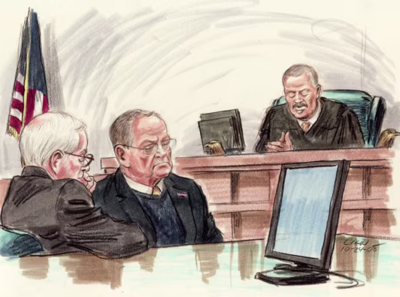 Image: Courtroom sktech
