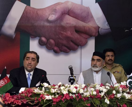 Image: Abdullah Abdullah, left, and Ahmed Ghani