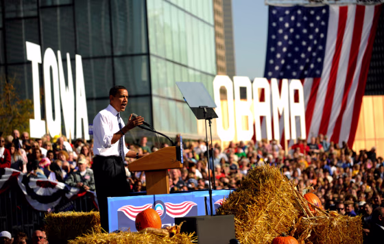 Iamge: Barack Obama in Des Moines