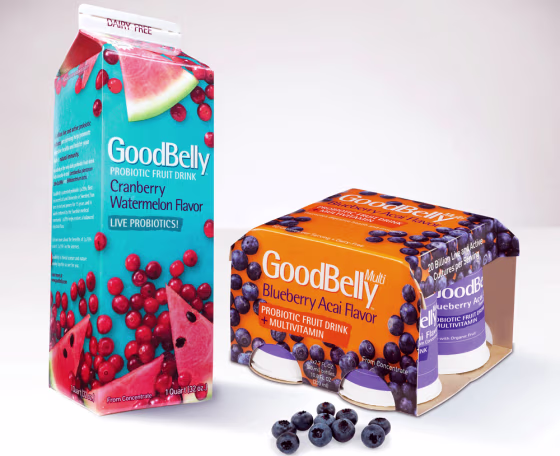 Image: new nutritious and delicious fruit drink featuring powerful probiotics