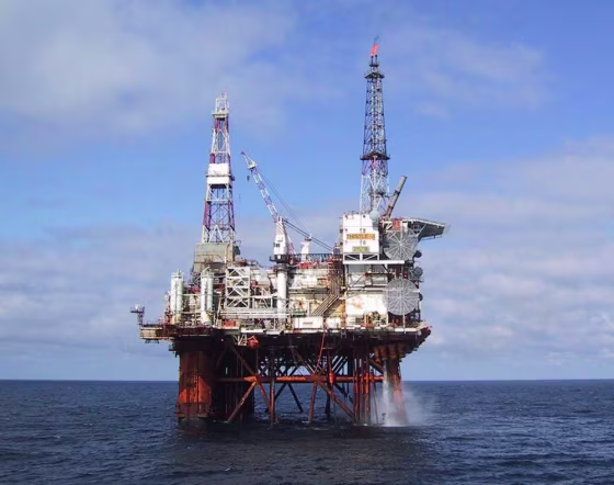 Image: The North Sea oil platform Thistle Alpha in an undated handout photograph