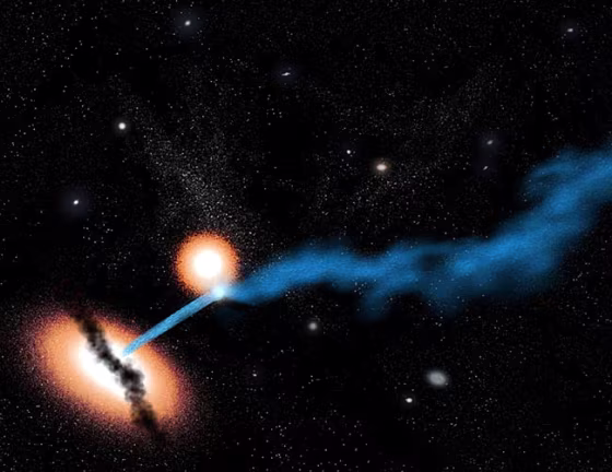 Image: main galaxy and the companion galaxy