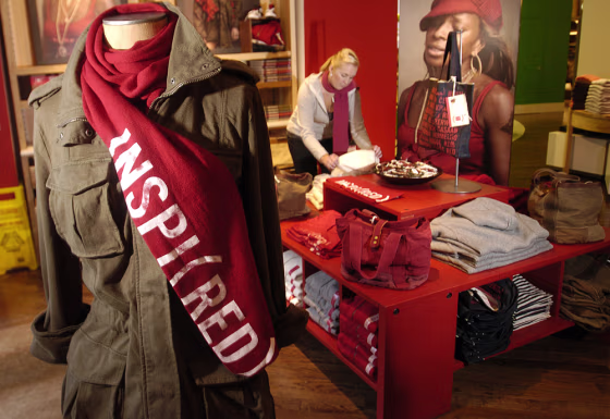 Image: Product (Red) merchandise display