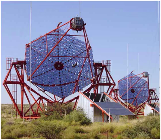 Image: telescopes in Namibia, in South-West Africa