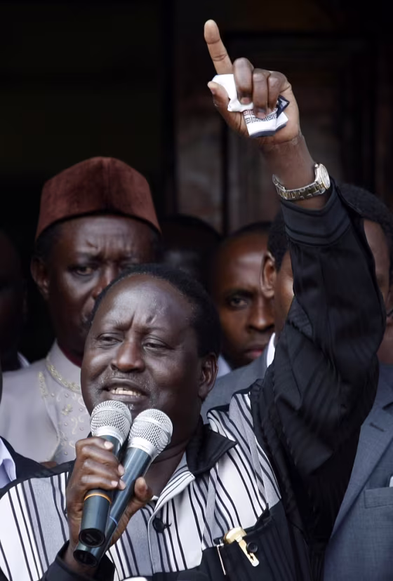 Image: Kenyan opposition challenger Raila Odinga