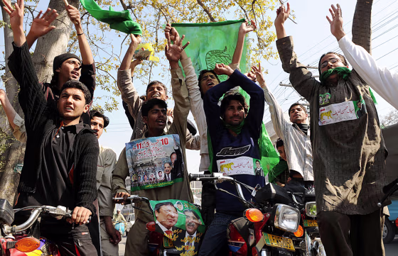 Image: Supporters of the Pakistan Muslim League Nawaz (PMLN)