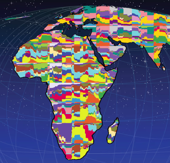Image: A schematic of worldwide human genetic variation