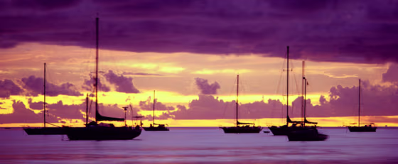 Image: Yachts at Sunset, Papeete, Tahiti