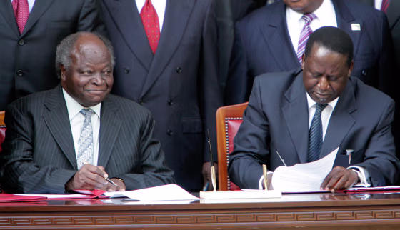 Image: Mwai Kibaki and Raila Odinga