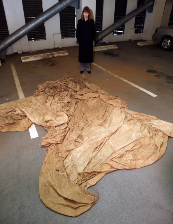 Image: FBI agent Robbie Burroughs and parachute
