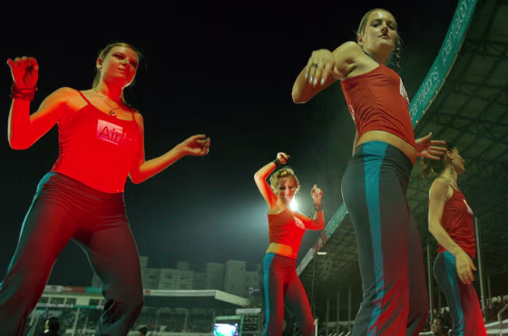 Image: Cheerleaders dance in Mumbai