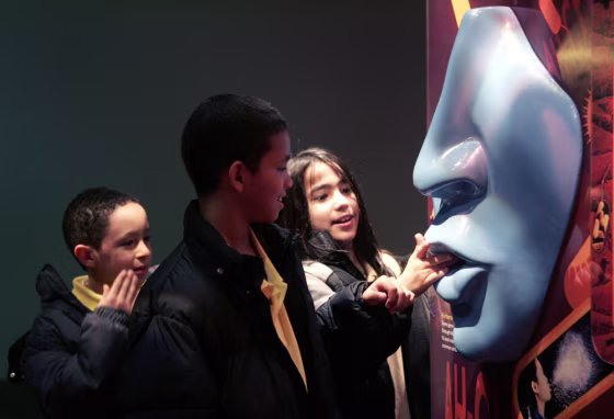 Image: the Infection Connection exhibit at Liberty Science Center in New Jersey