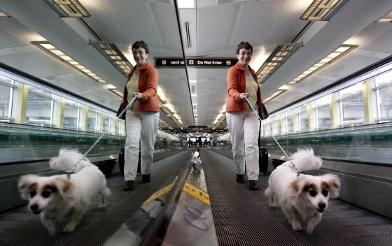 Image: Maria Mesa and her dog, Terry