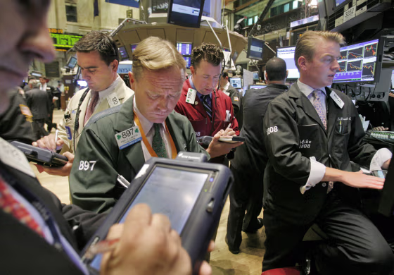 Traders contended with a barrage of bad news: another surge in oil prices and warnings of trouble in the key financial, automotive and high-tech industries.