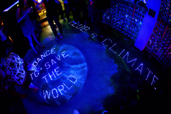 Dancers on this floor create electricity that helps power London's Surya nightclub, which&nbsp;opened Thursday with a "Dance to Save the World" theme courtesy of partner Club4Climate.
