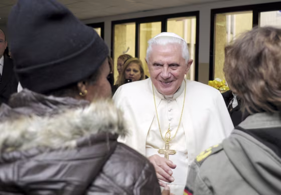 Image: Pope Benedict visits the Missionaries of Charity order at the Vatican