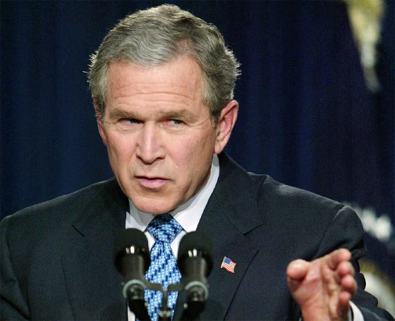 US PRESIDENT BUSH TALKS DURING NEWS CONFERENCE IN WASHINGTON