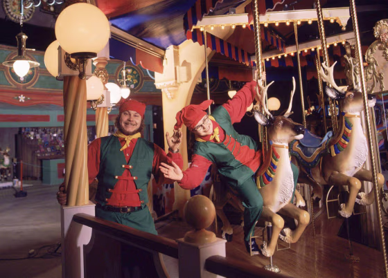 SantaPark, located in a vast cave north of Helsinki, Finland, is shown in this 1998 file photo. Some of the elves at the park are losing their jobs.