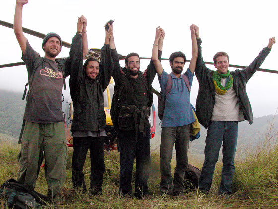 BRITAINS HENDERSON AND ISRAELIS DANIEL OHAYON ALTAWIL AND GUY AFTER BEING FREED BY MARXIST REBELS
