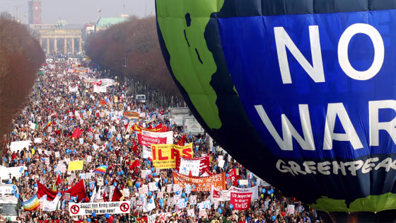 Demonstrators Attend Massive Anti-War Protest In Berlin